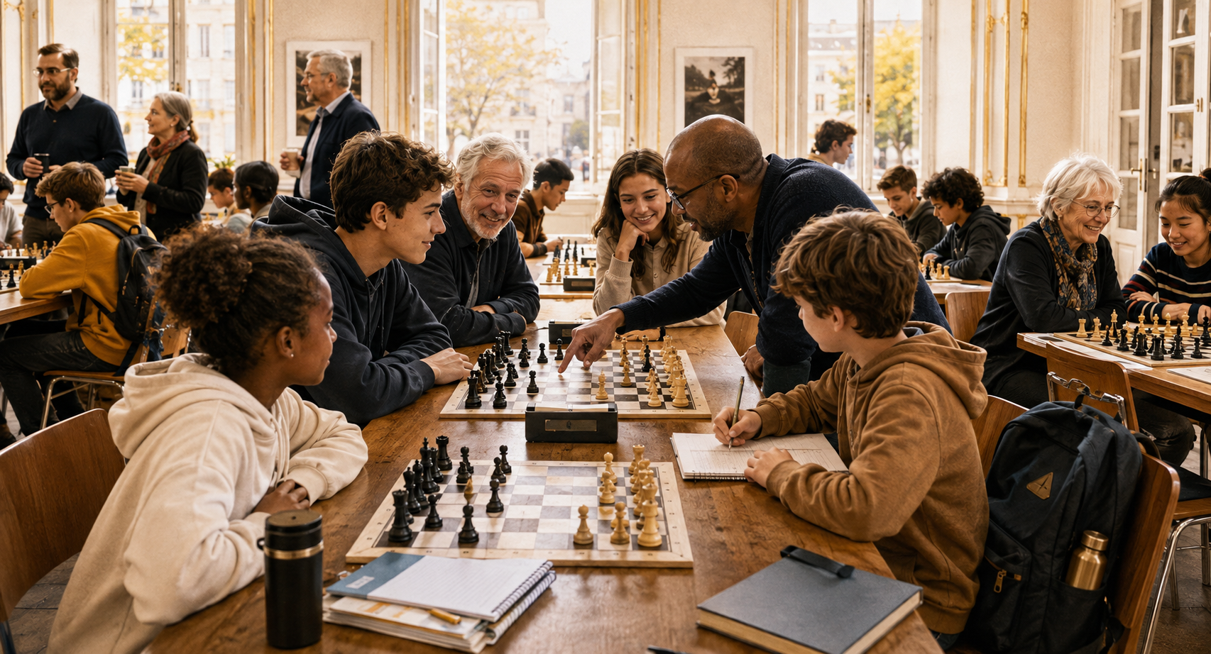 Image 3 les échecs rassemblent toutes les générations